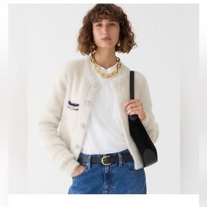 J crew Sweater lady jacket in brushed yarn NWT sz XS